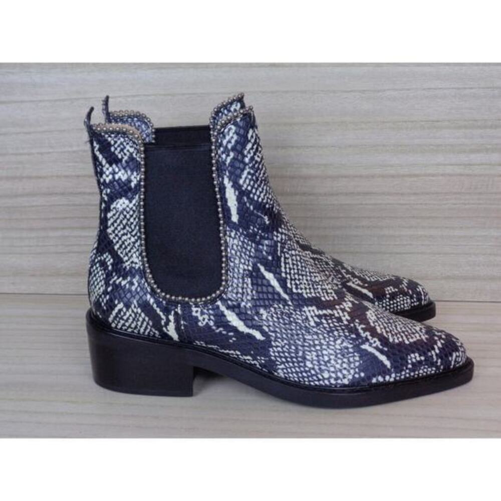 Coach Bowery Bead Snakeskin Natural G4368 Chelse Ankle Boot Womens Size 7B